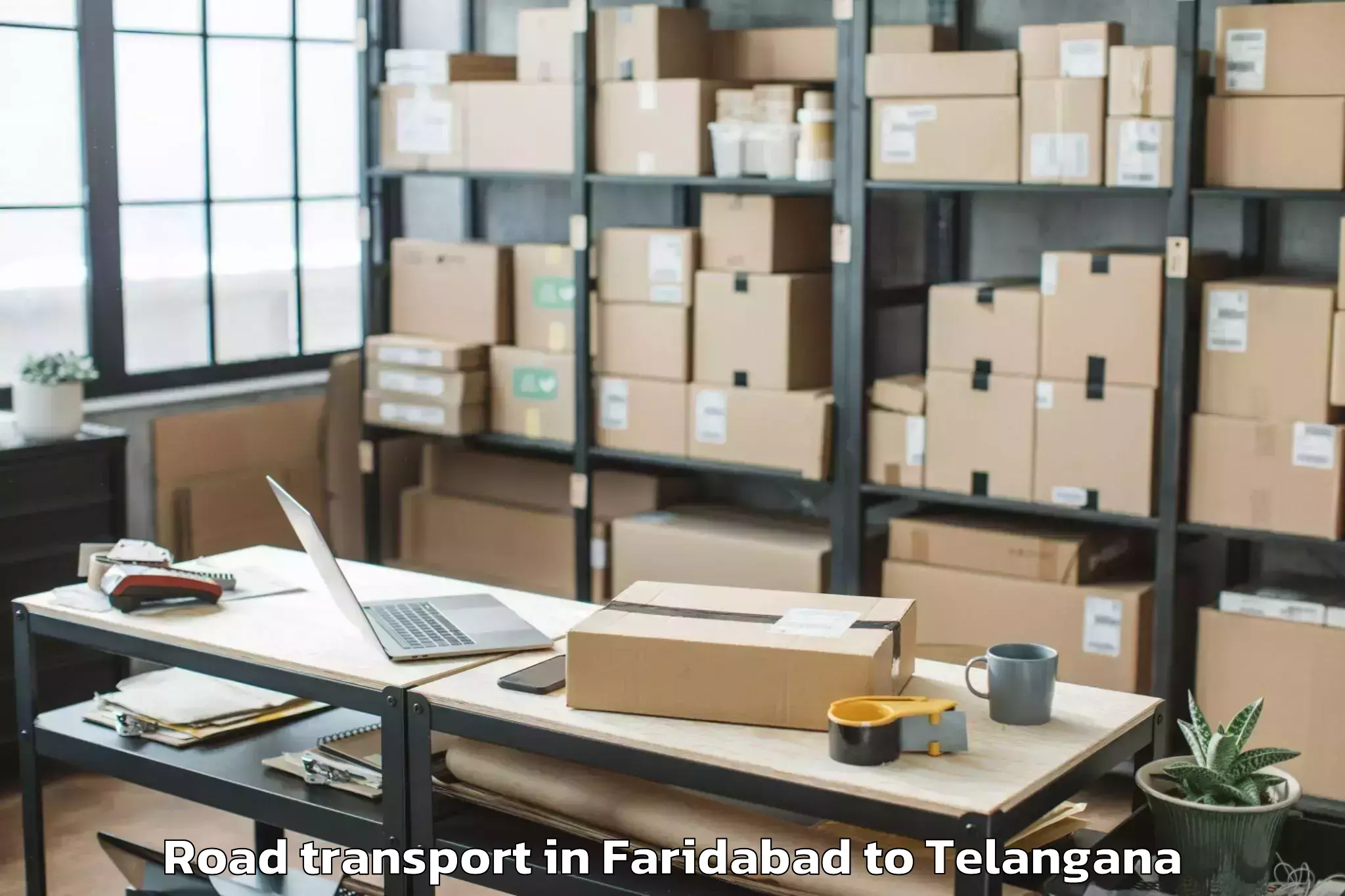 Reliable Faridabad to Amberpet Road Transport